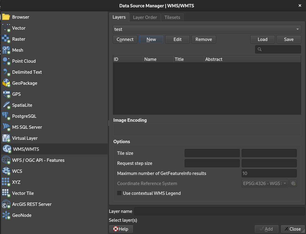 data source manager in qgis